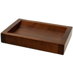 Rectangular Soap Dish with Brown Finish